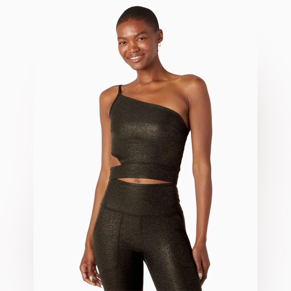 Beyond Yoga Women's Softshine Wanderlust Cropped Tank Top Black Size‎ XS